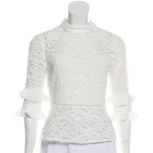 Rachel Zoe Alina white Lace Top size M (6)